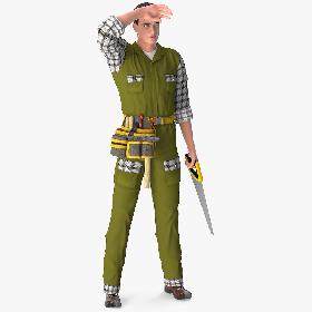 3D Carpenter Resting Pose model